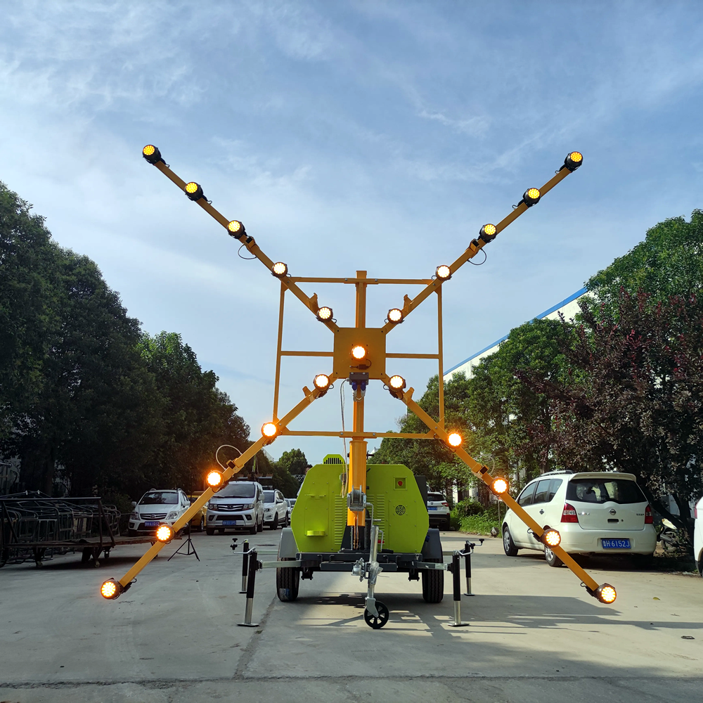 拖車式移動照明車 機場跑道關(guān)閉預(yù)警標(biāo)志燈塔4TN4000B